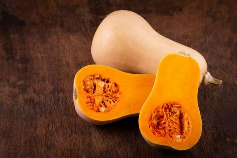 butternut squash over old wood background